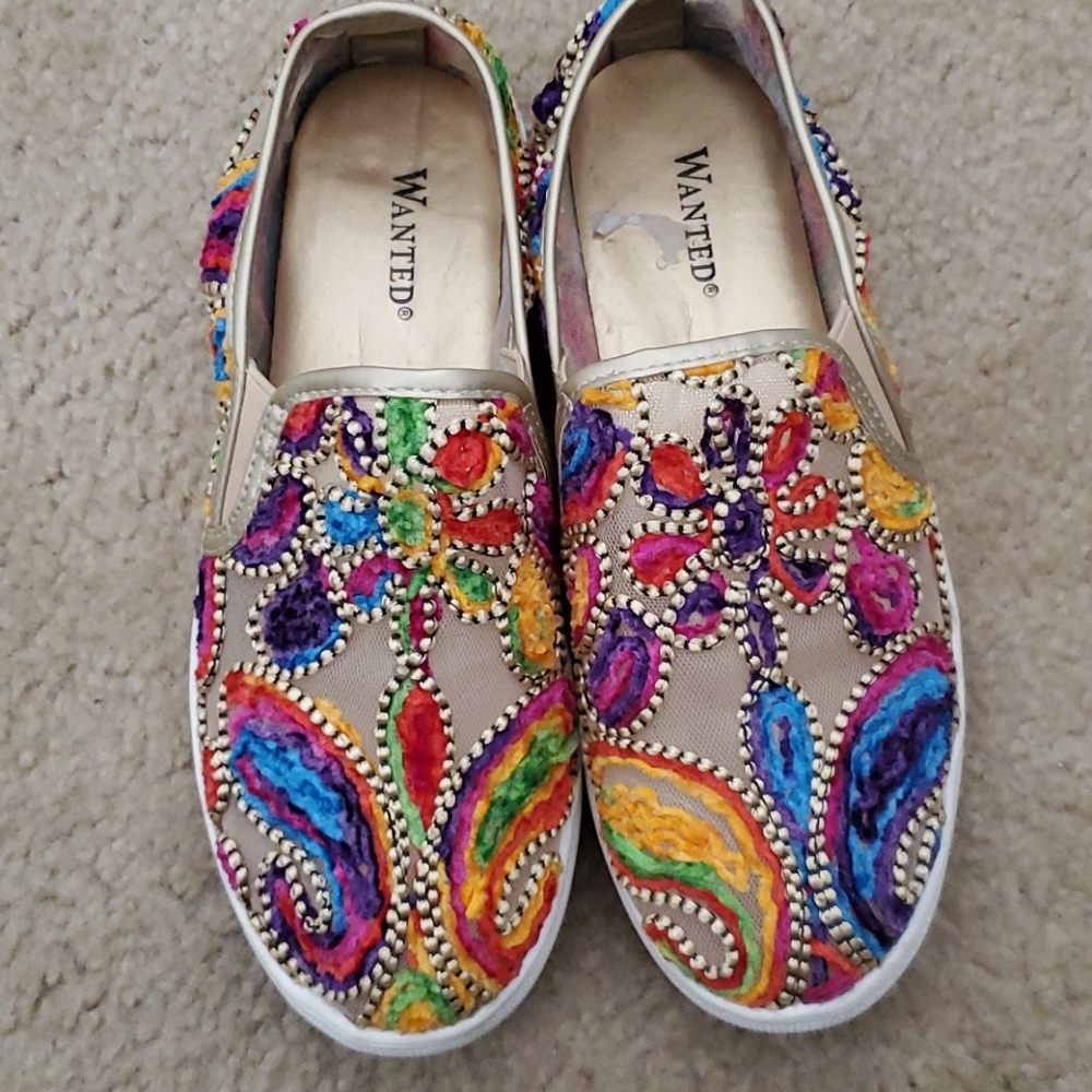 Women colorful slip on